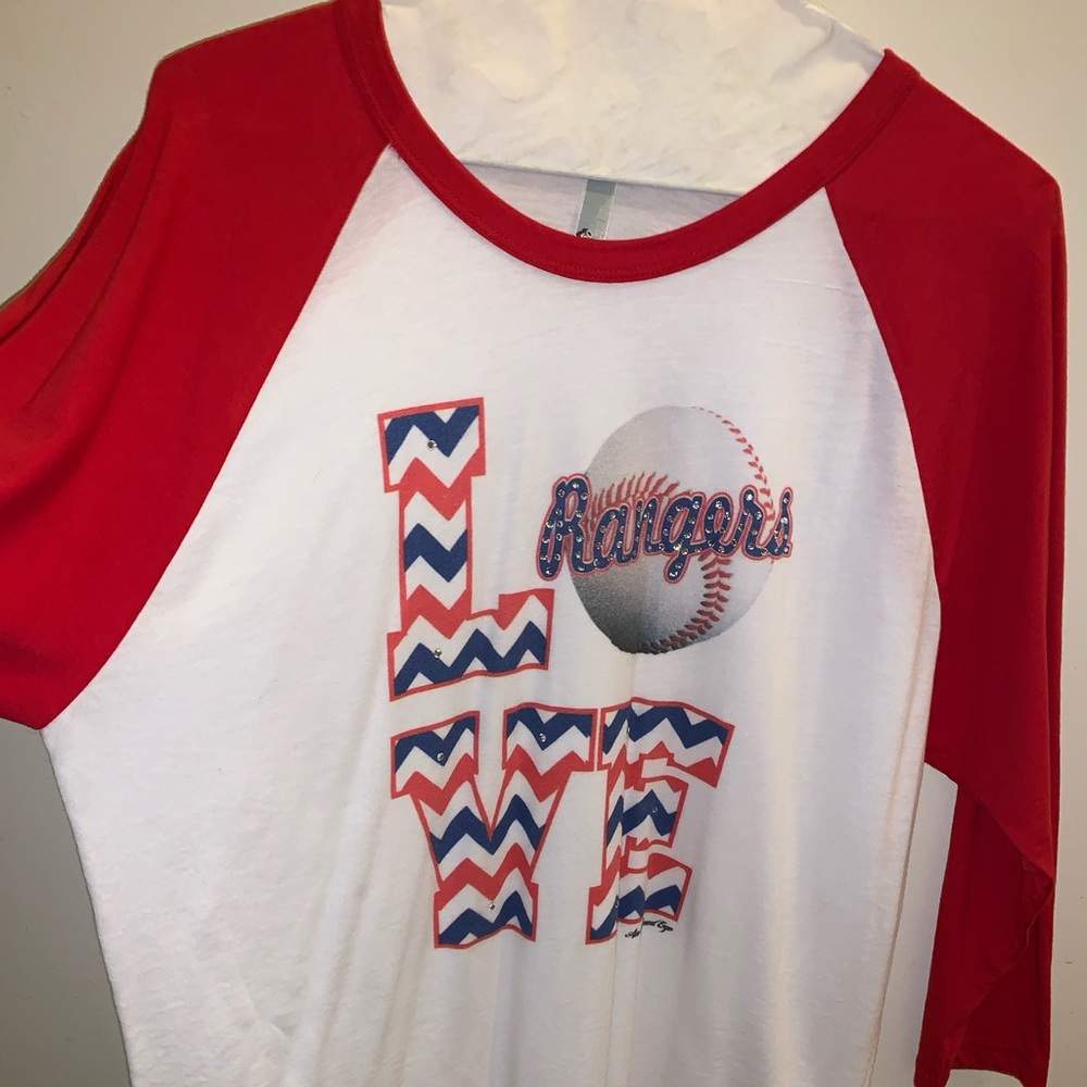 Bella Raglan Texas Rangers Shirt